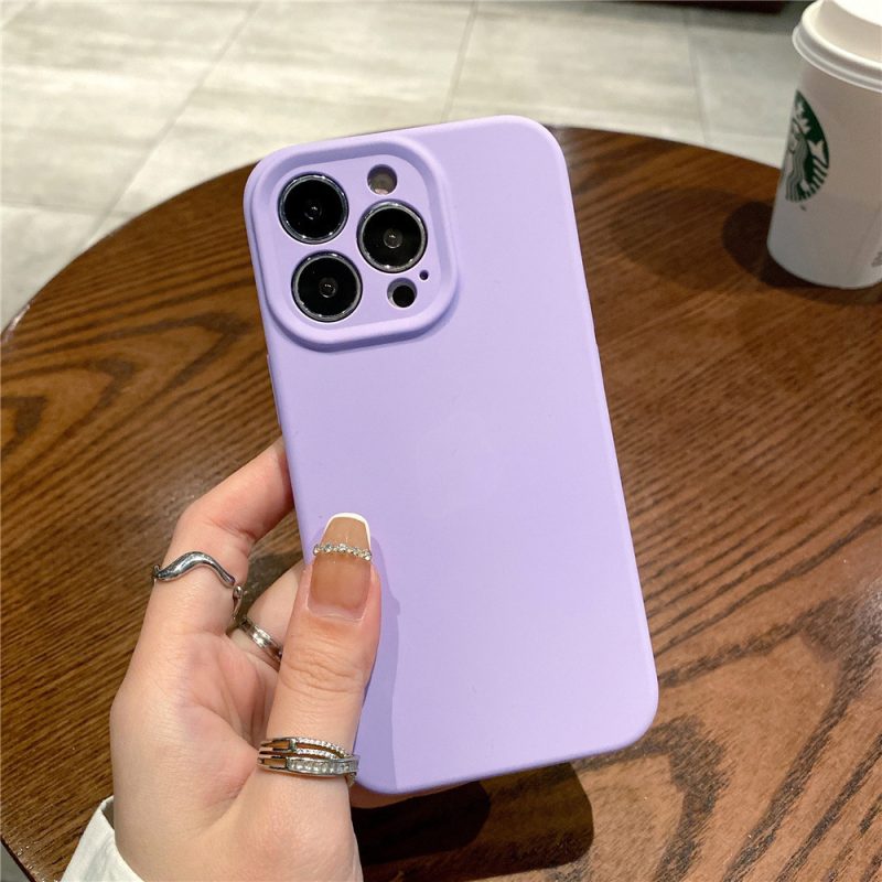 Taro Purple Liquid silicone cases for the iPhone series—soft to the touch. with all-around camera protection.