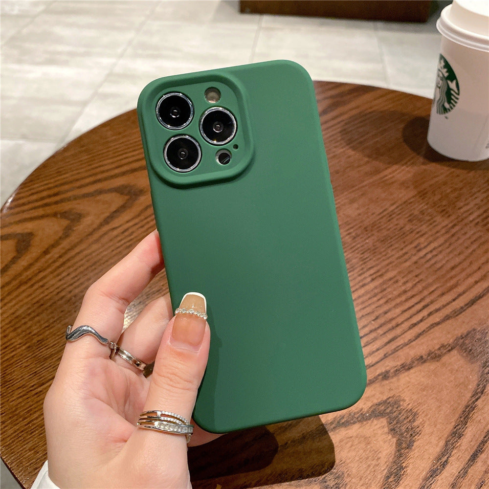 Liquid silicone cases for the iPhone series—soft to the touch. with all-around camera protection.