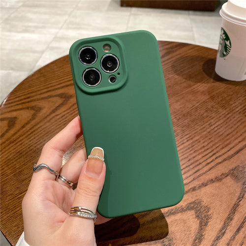 Liquid silicone cases for the iPhone series¡ªsoft to the touch, with all-around camera protection.