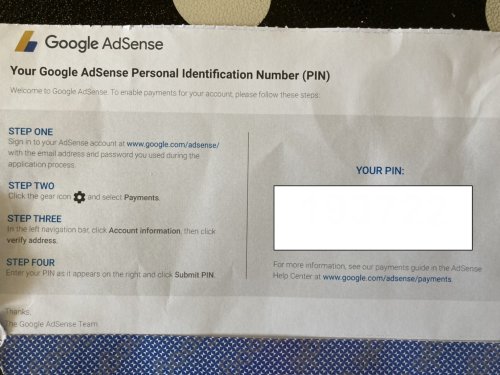 What is a Google AdSense PIN? How can I ensure I receive the PIN code successfully to complete payment address verification?