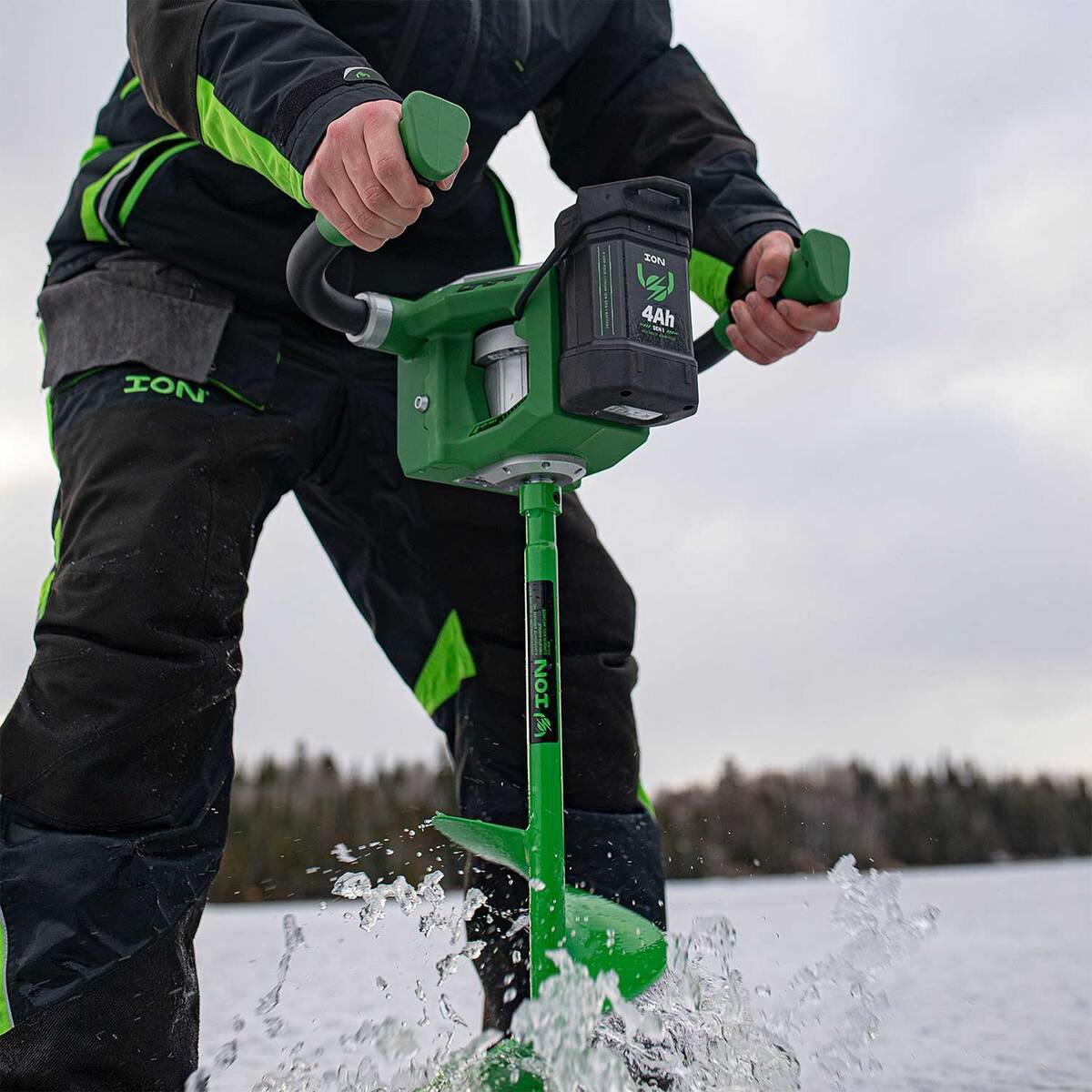 ION G1 Electric Power Ice Fishing Auger - 4amp, 8in - Image 5