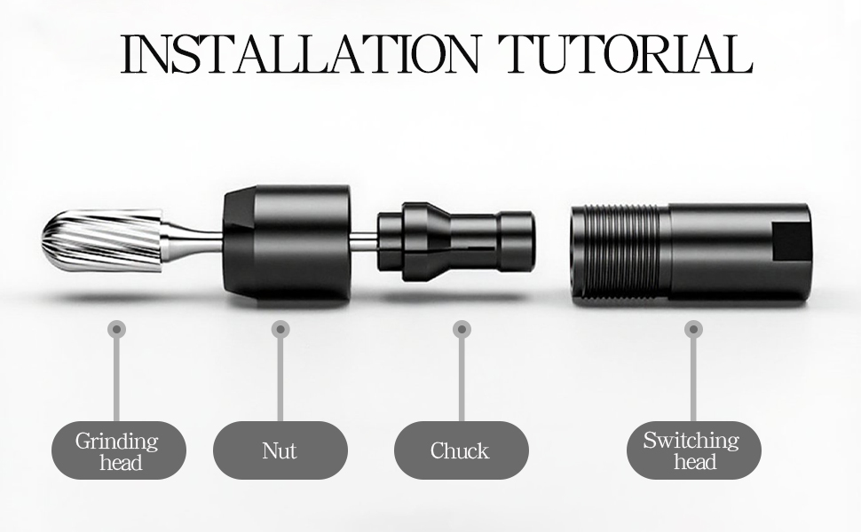 100-Tyle Angle Grinder to Straight Grinder Adapter - 2Pieces Converter for M10 * 1.5 Thread