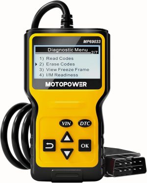 MOTOPOWER MP69033 Car OBD2 Scanner Code Reader Engine Fault Scanner CAN Diagnostic Scan Tool for All OBD II Protocol Cars Since 1996, Yellow eBaydiy Tools