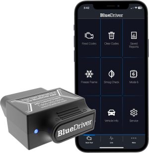 BlueDriver Bluetooth Pro OBDII Scan Tool for iPhone & Android - No Subscription Fee - OBD2 Car Scanner and Code Reader - Diagnose Check Engine, ABS, SRS, Airbag & 7000+ Issues on Vehicles 1996+ eBaydiy Tools