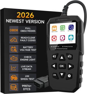 OBD2 Scanner,V880 Check Engine Light Code Reader for Cars and Trucks with Reset,Live Data,I/M Smog Test, Scan Tool Diagnostic Scanner for All OBDII Vehicles After 1996,Work for DIY,Home Use,Mechanic eBaydiy Tools