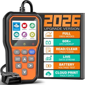 BluSon YM319 OBD2 Scanner Diagnostic Tool with Battery Tester, Check Engine Fault Code Reader with Live Data, Cloud Printing, DTC Lookup, Freeze Frame, Scan Tool for All OBDII Protocol Cars Since 1996 eBaydiy Tools