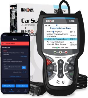 Innova 5210 OBD2 Scanner & Engine Code Reader, Battery Tester, Live Data, Oil Reset, Car Diagnostic Tool for Most Vehicles, Bluetooth Compatible with America's Top Car Repair App eBaydiy Tools