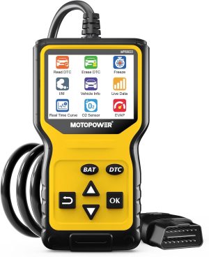 MOTOPOWER MP69033 Pro OBD2 Scanner Code Reader Check Engine Fault Light Diagnostic Scan Tool with Battery Tester eBaydiy Tools