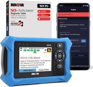 Innova SD35 OBD2 Scanner – ABS, SRS, TPMS & Check Engine Code Reader, Live Data, All System Diagnostics, Compatible with Most Vehicles eBaydiy Tools