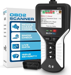 BLCKTEC 420X OBD2 Scanner Diagnostic Tool, Read and Clear Check Engine Light, Car Code Reader for All OBDII Cars 1996 and Newer, Comes with Bluetooth Topnotch App On iOS & Android eBaydiy Tools