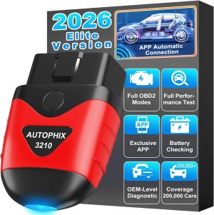 AUTOPHIX 3210 OBD2 Scanner Bluetooth, Wireless Code Reader for Car - Check Engine Light & Battery - Easy DIY Car Diagnostic Scanner Tool for 1996+ Vehicles, No Subscription Fee for iPhone & Android eBaydiy Tools