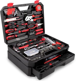 KingTool 325 Piece Home Repair Tool Kit, General Home/Auto Repair Tool Set, Toolbox Storage Case with Drawer, General Household Tool Kit - Perfect for Homeowner, Diyer, Handyman eBaydiy Tools