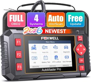 2026 FOXWELL Car Scanner NT604 OBD2 Scanner, Engine/ABS/SRS/Transmission Car Diagnostic Tool, Code Reader for Cars and Trucks, Precise Scan Tool for All Vehicles, EN/ES+, Lifetime Free Upd., Live Data eBaydiy Tools