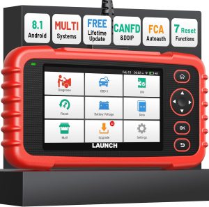 Launch OBD2 Scanner CRP123X V3.0 Elite, 2026 Lifetime Free WiFi Update Scan Tool, FCA SGW, CANFD&DoIP, SAS/Throttle/Brake/BMS/D-P-F/Oil/ABS Service Multi Systems Car Scanner, Battery Test, Auto VIN eBaydiy Tools