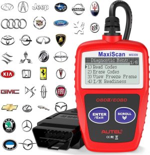 Autel OBD2 Scanner MS309 Universal Car Engine Fault Code Reader, Check Engine Light and Emission Monitor Status, OBDII CAN Diagnostic Scan Tool eBaydiy Tools