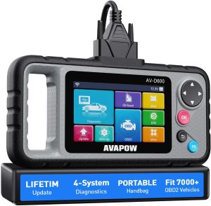AVAPOW AV-D600 4 Systems OBD2 Scanner Engine/Transmission/SRS/ABS Diagnostic Tool, Oil Reset/EPB Reset/Battery Match, Car Code Reader with Auto VIN, WiFi Lifetime Update, Compatible with 7000+ Cars eBaydiy Tools
