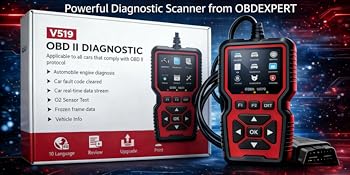 OBDEXPERT OBD2 diagnostic scanner with retail packaging