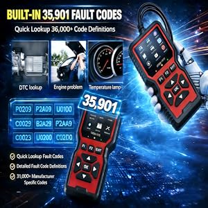 OBDEXPERT OBD2 scanner with built-in DTC code library
