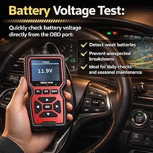 OBDEXPERT Battery voltage test