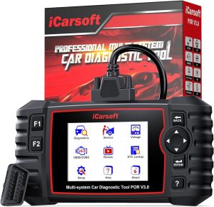 iCarsoft POR V3.0(Upgraded) Bidirectional Diagnostic Tool for Porsche, 27 Resets (234Sub-Resets) + 66 Extra Services + 1333Test Items, All System OBD2 Scanner, Battery Registration Code Reader eBaydiy Tools