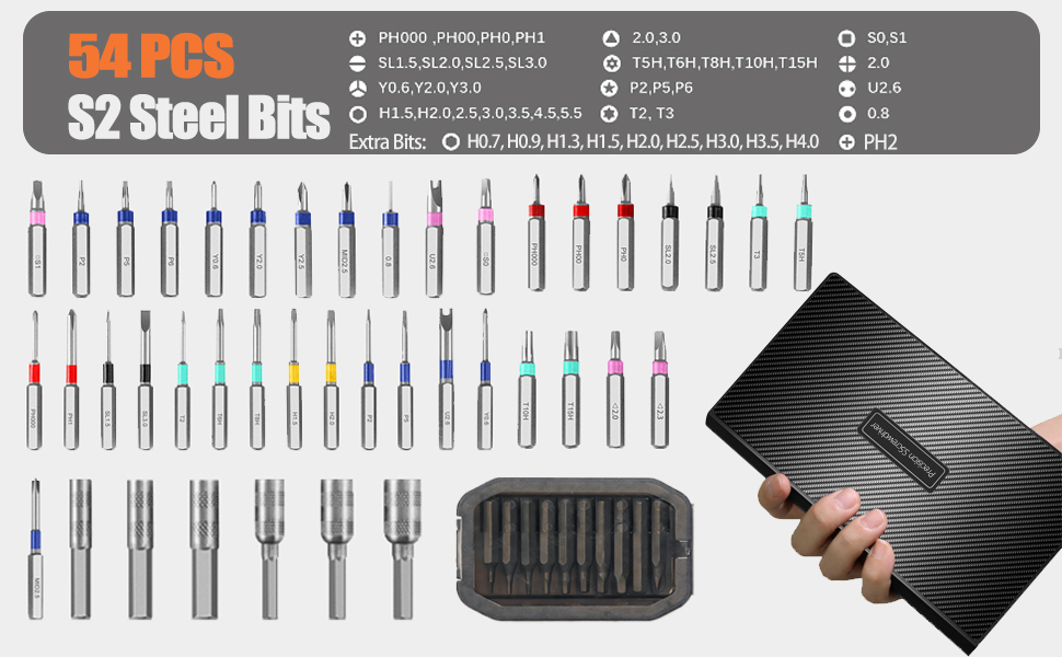 54PCS S2 Steel Bits