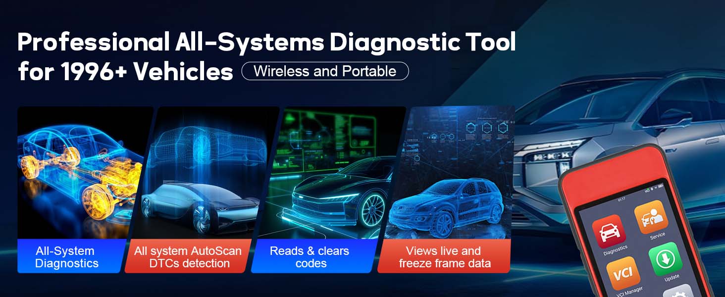Autel MaxiDiag MD909 PRO Wireless All-Systems Diagnostic Tablet - Android Touchscreen, 11 Services