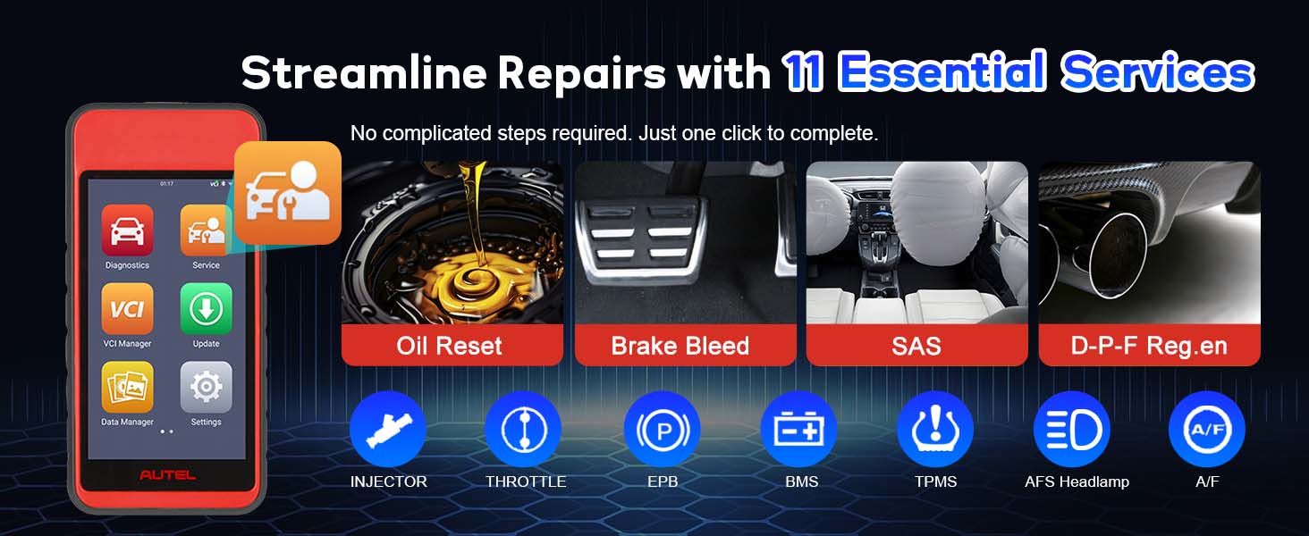 Autel MaxiDiag MD909 PRO Wireless All-Systems Diagnostic Tablet - Android Touchscreen, 11 Services