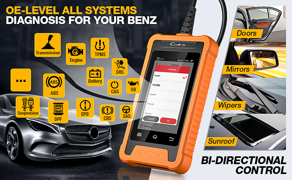 automotive diagnostic tool Launch Creader Elite benz Scanner