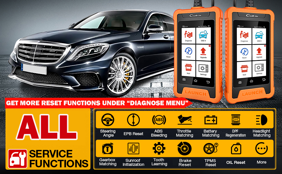 LAUNCH 2024 Newest Elite benz OBD2 Scanner car scanner sprinter code reader