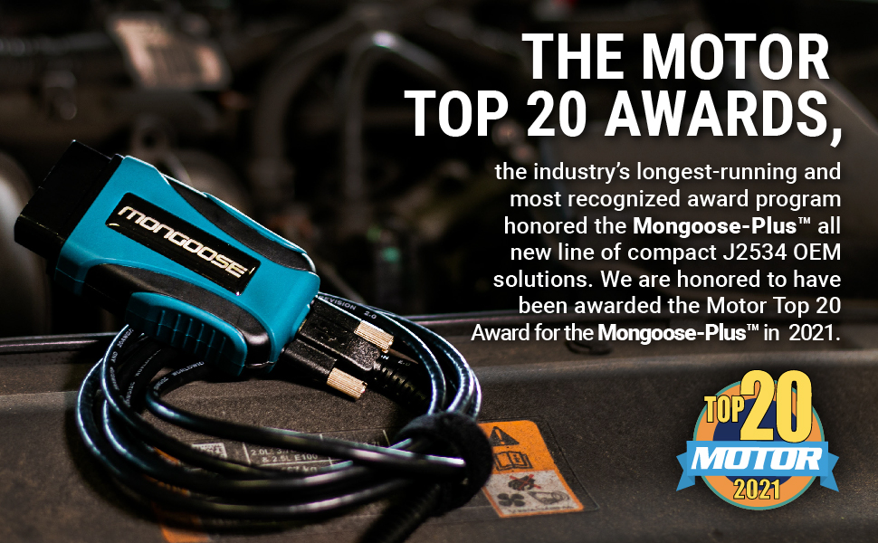 Mongoose-Plus awarded the Motor Top 20 Award 2021