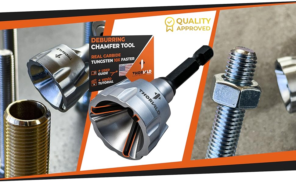 blade all thread bolt threaded rod deburr deburing chamfering metal debur set steel drill bit