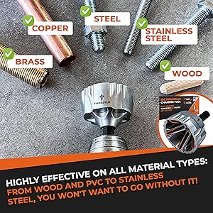 deburring tool chamfer external tungsten carbide blade all thread bolt threaded rod deburr deburing