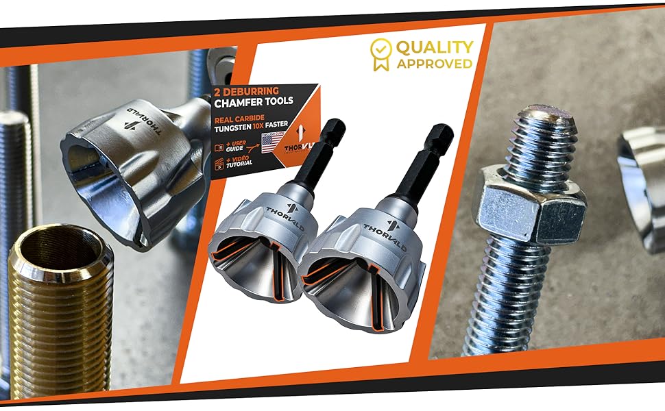 blade all thread bolt threaded rod deburr deburing chamfering metal debur set steel drill bit