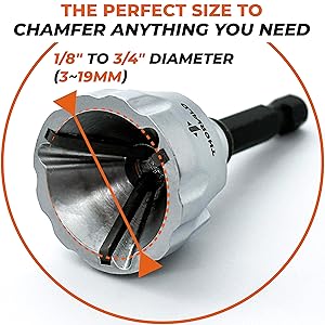 all thread bolt threaded rod deburr deburing chamfering metal debur set steel drill bit