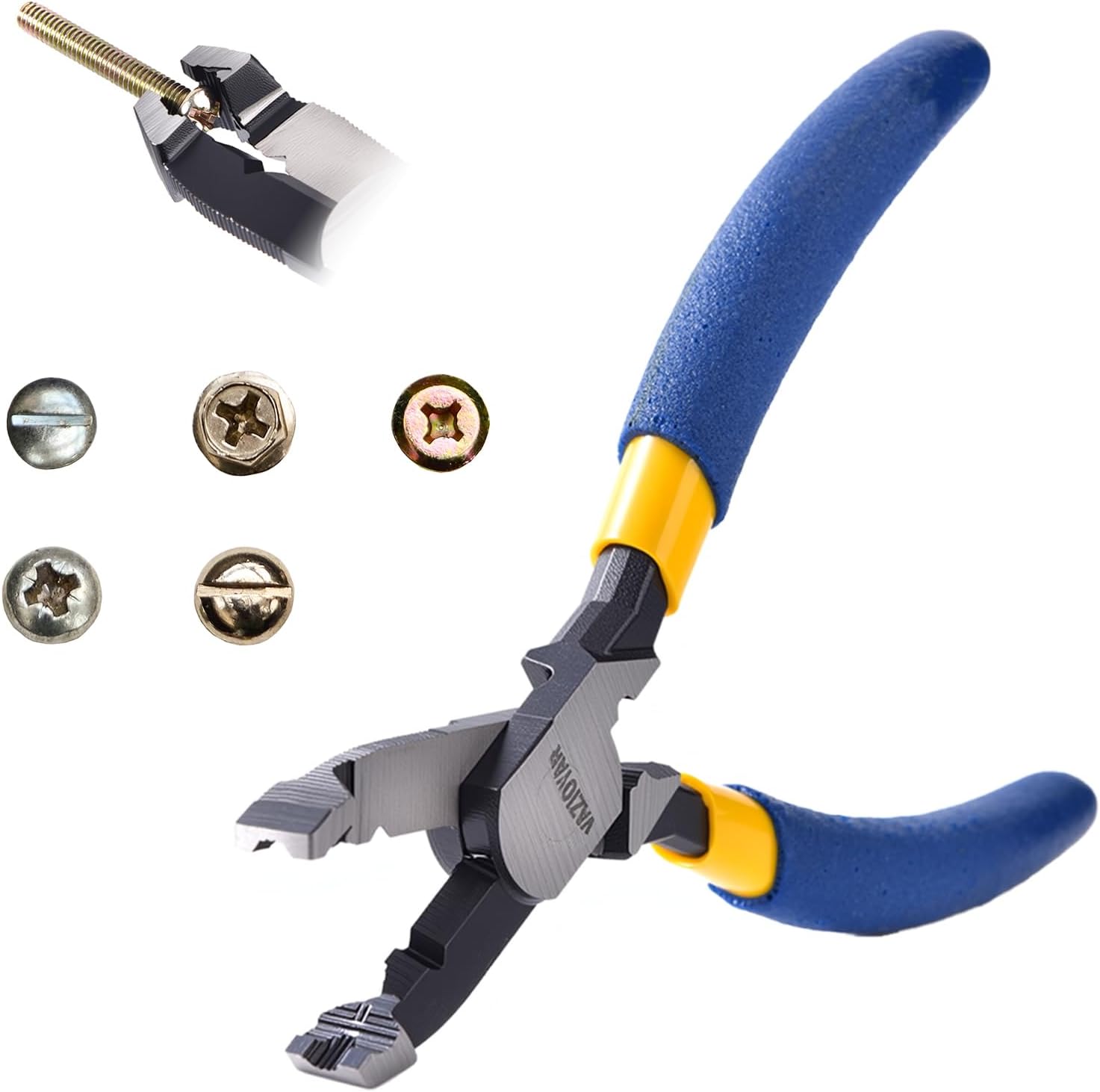 Multi-Function Screw Extractor Pliers, Non-Slip Screw Removal Tool, Extracts Stripped, Broken, Rusted Screws, Screw Pliers for Tightening, Loosening and Gripping Nuts and Bolts,Wire pliers eBaydiy Tools