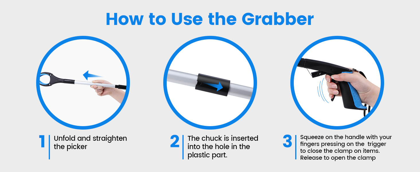 2 pack grabber reacher tool 32 inch