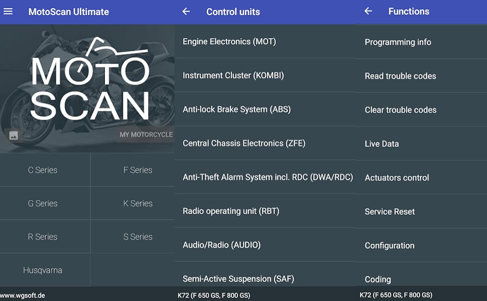 motoscan app screenshots