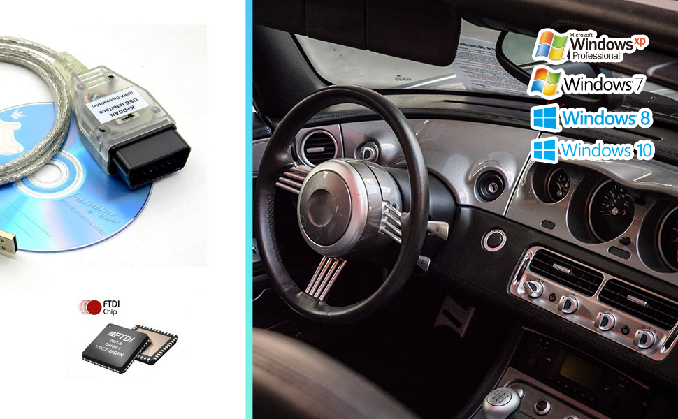 INPA K+ CAN Ediabas Cable with Switch DCAN Interface Coding Support E serials Interface