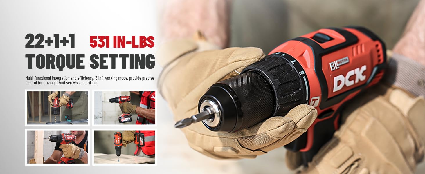 Brushless hammer drill cordless impact drill contrete drill 1/2 inch