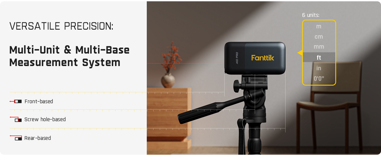 Fanttik A10 Pro 2-in-1 Digital Laser Tape Measure with HD lPS color Display