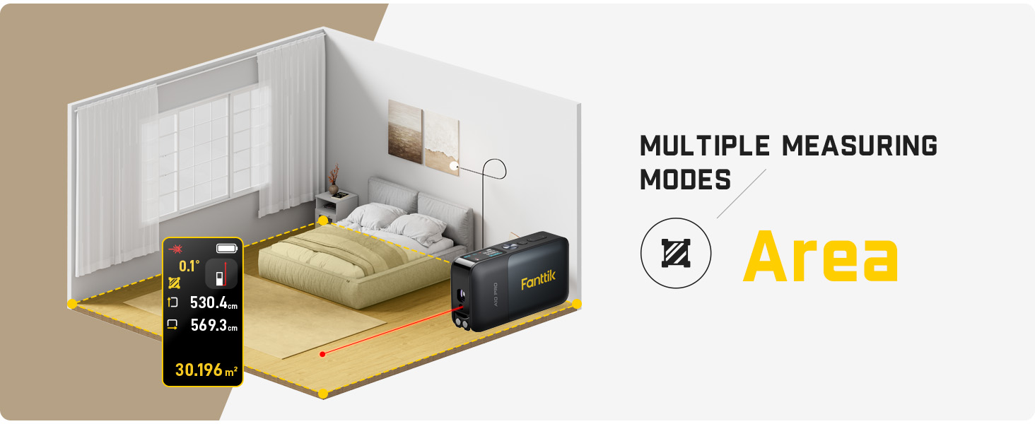 Fanttik A10 Pro 2-in-1 Digital Laser Tape Measure with HD lPS color Display