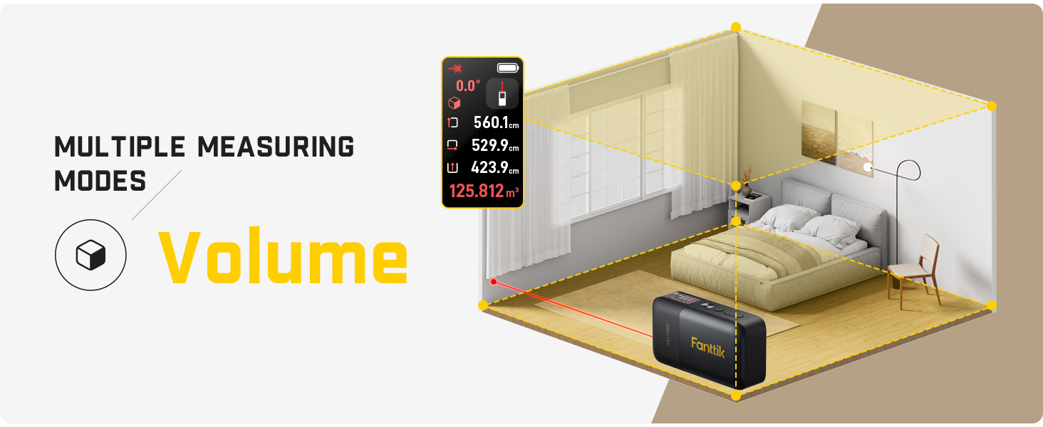 Fanttik A10 Pro 2-in-1 Digital Laser Tape Measure with HD lPS color Display