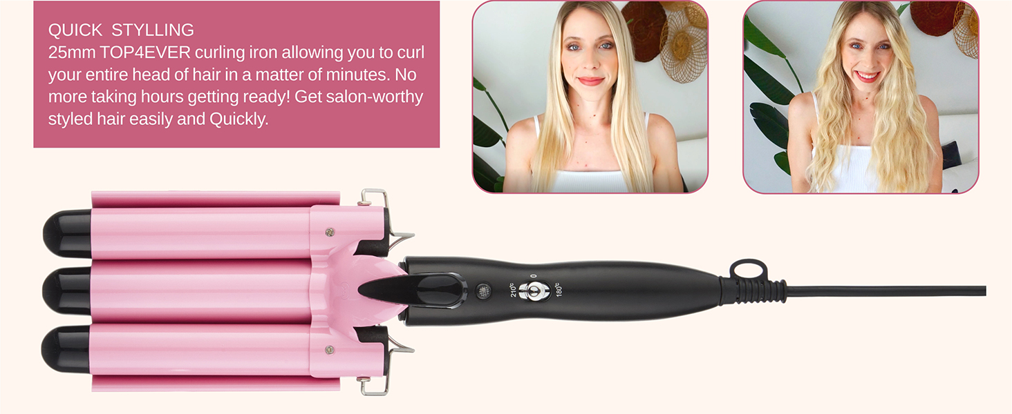 3 Barrel Curling Iron Hair Crimper