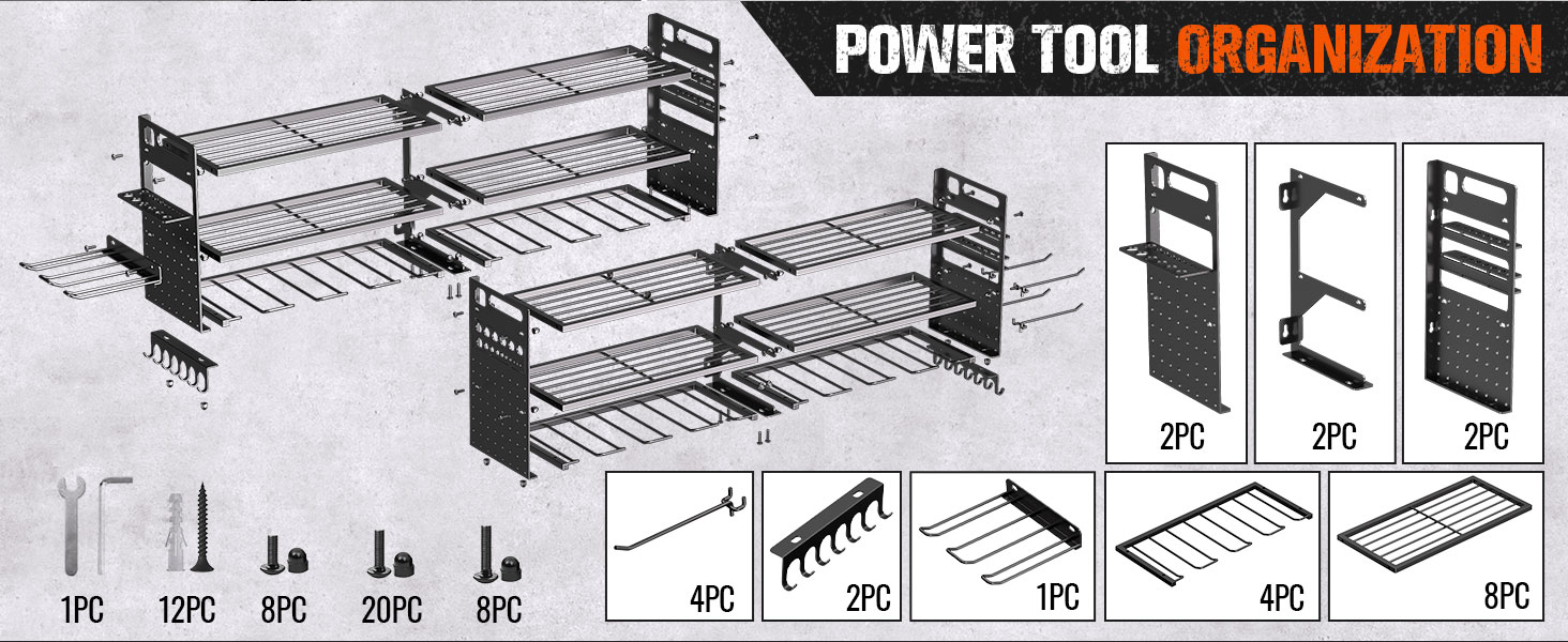 Power Tool Organizer Wall Mount