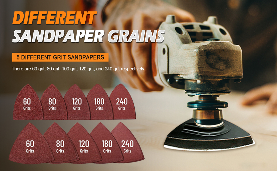 Oscillating Tool Sanding Triangular Finger Pads Kits