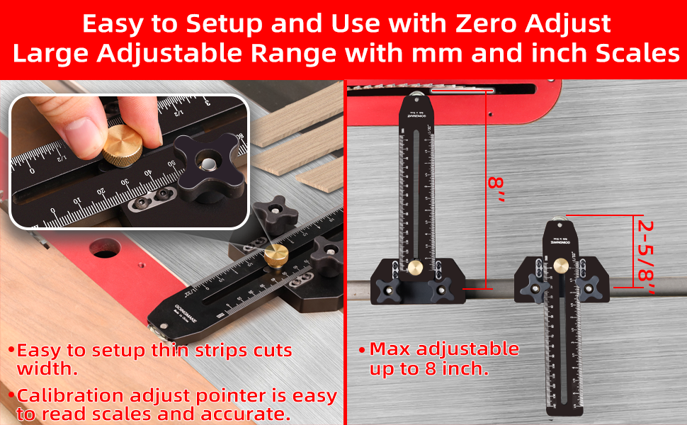 Easy to setup and use with zero adjust and large adjustable range.