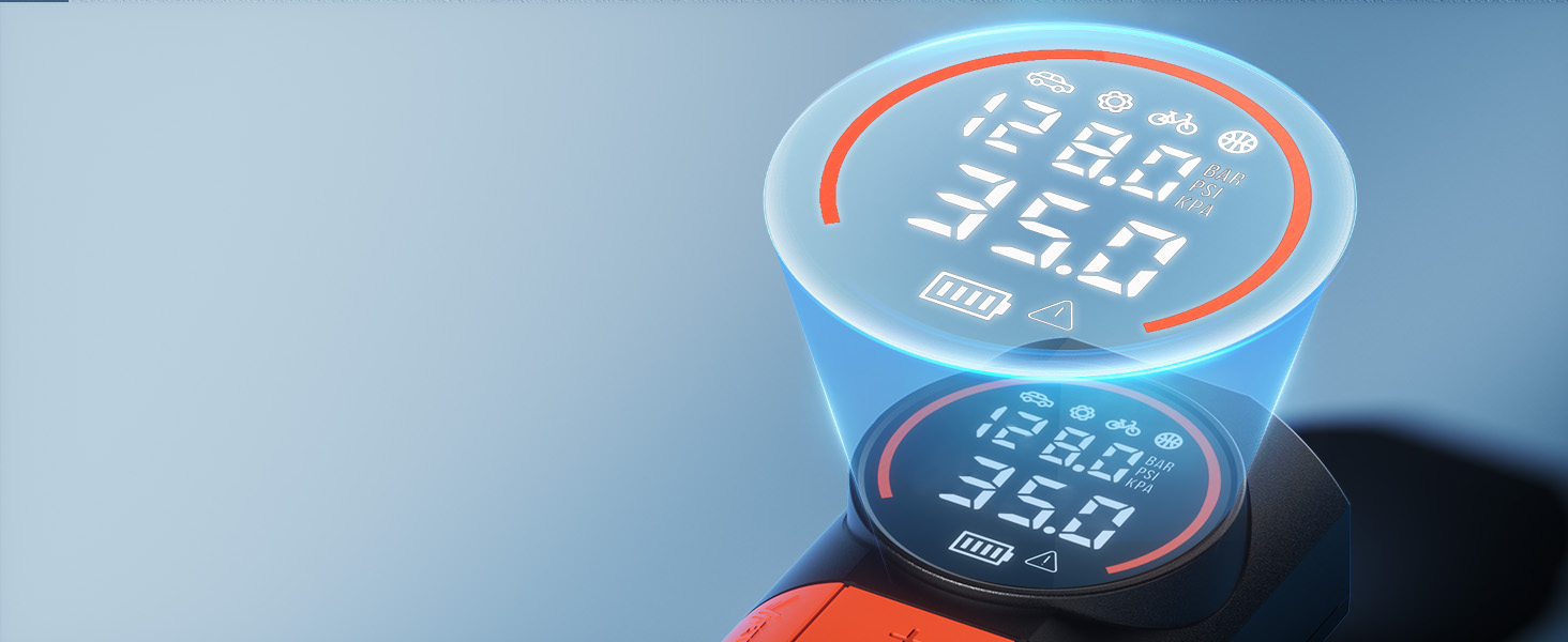 digital screen with real time pressure and auto stop