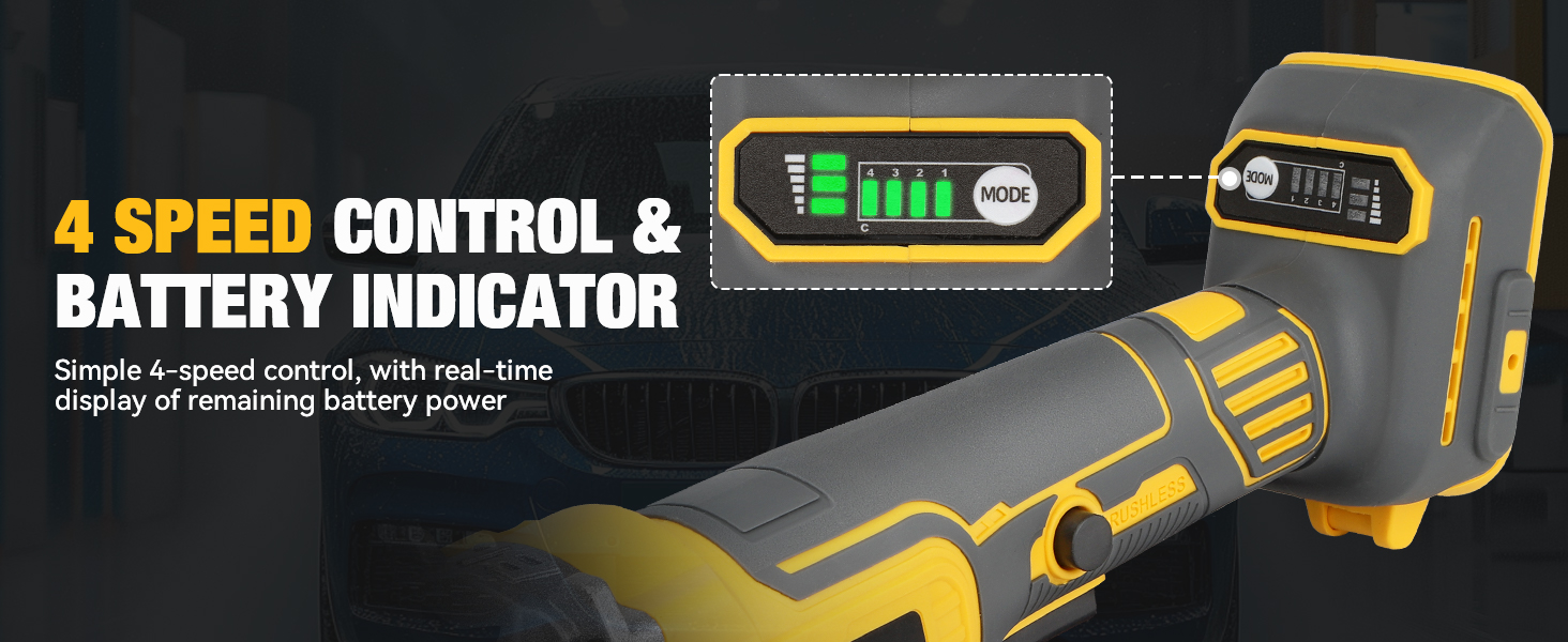 Cordless Buffer Polisher for Dewalt 20v Max Battery