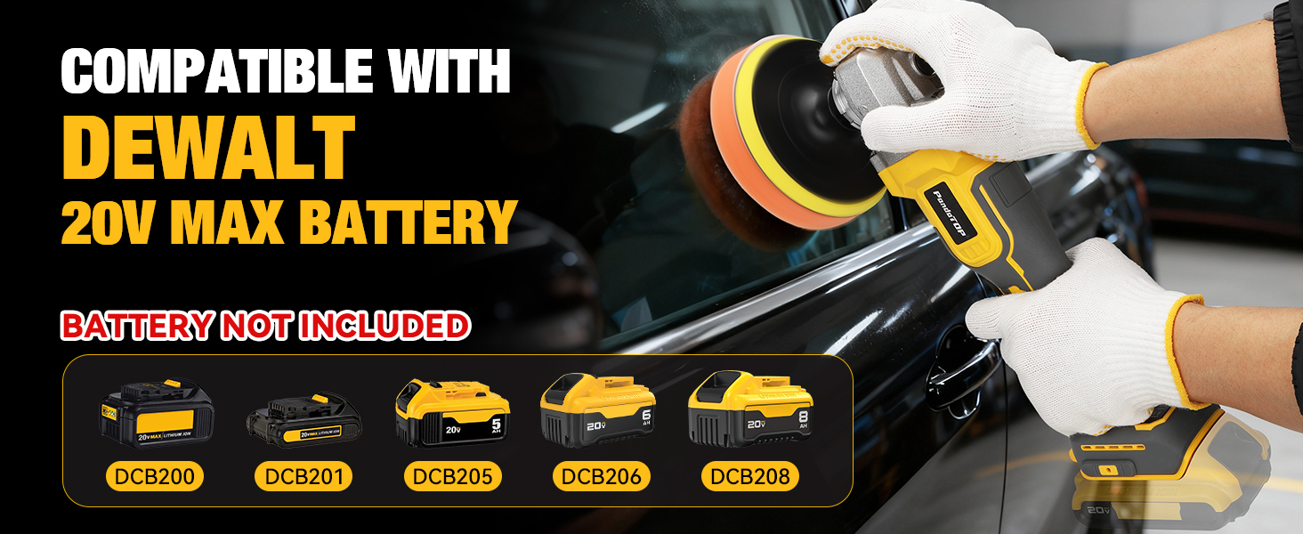 Cordless Buffer Polisher for Dewalt 20v Max Battery