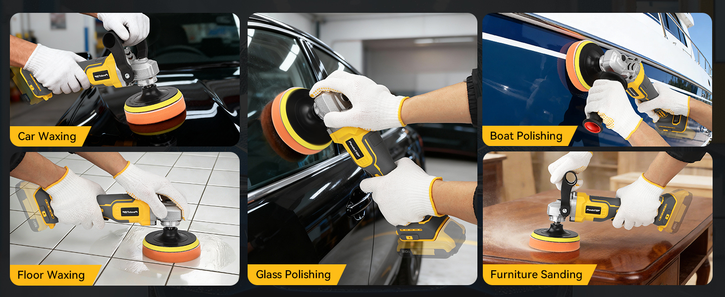 Cordless Buffer Polisher for Dewalt 20v Max Battery